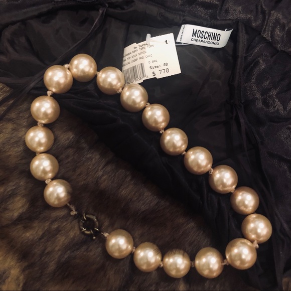 NWT Moschino Cheap & Chic Pearl top - Picture 4 of 6